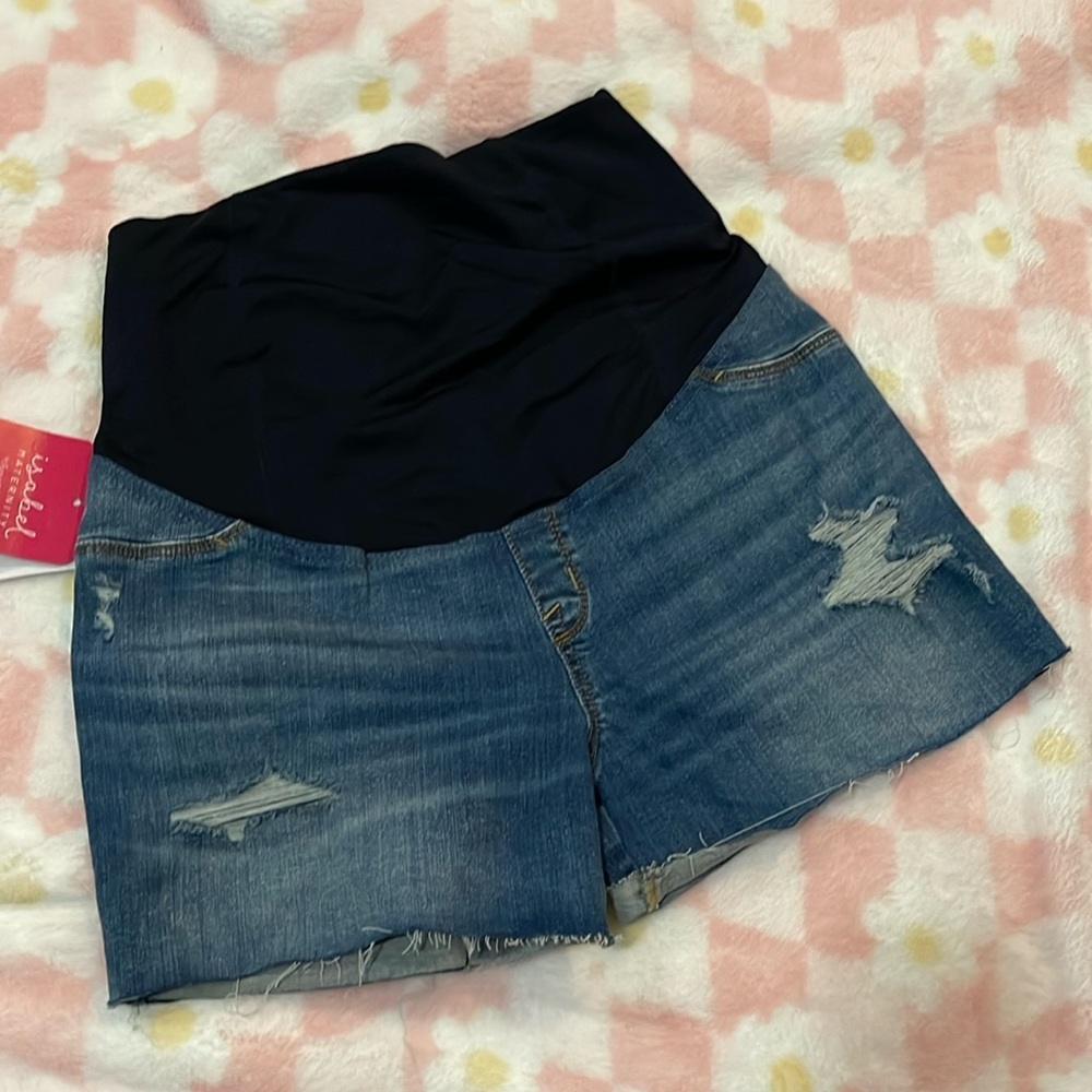 NWT Isabel Maternity Jean shorts - Picture 1 of 4